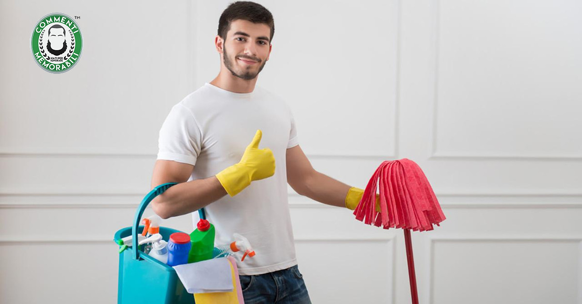 Gli uomini che aiutano nelle pulizie domestiche sono più felici