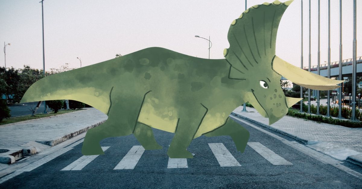 UK: triceratopo avvistato in mezzo ad una strada