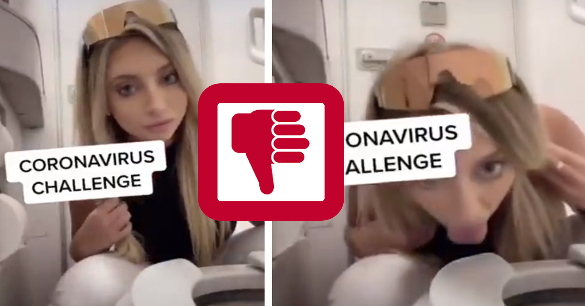 Coronavirus Challenge: il gesto irresponsabile di una ragazza su TikTok
