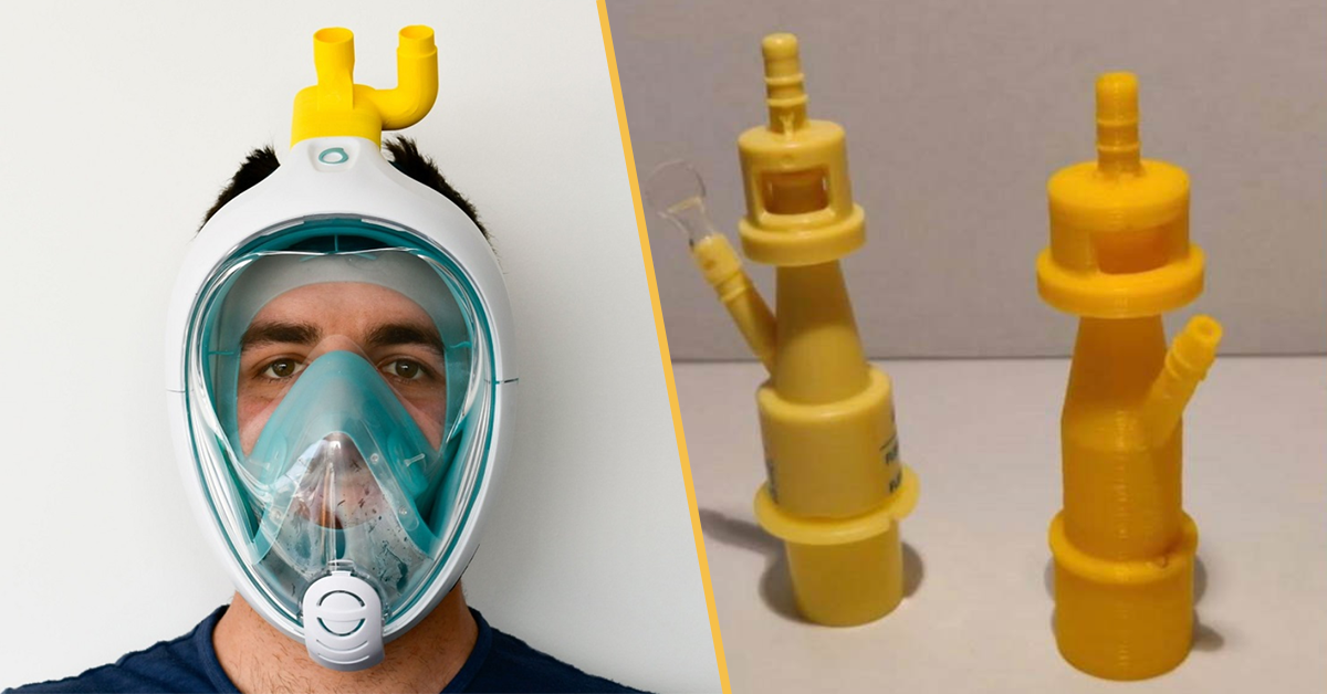 Con la stampa 3D un team di ingegneri ha realizzato dei respiratori partendo da maschere da sub