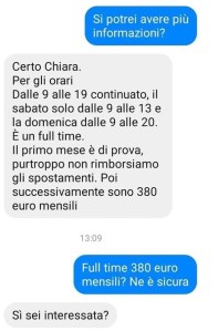 Lo screenshot di richiesta lavoro che ha indignato il web