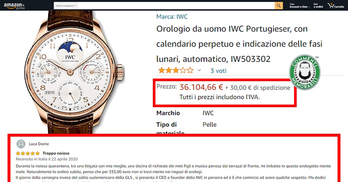L'orologio su Amazon di cui hai bisogno (e che costa più di 30.000 euro)
