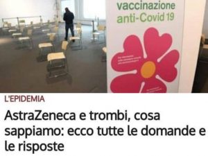 AstraZeneca e trombi: un titolo che è tutto un programma