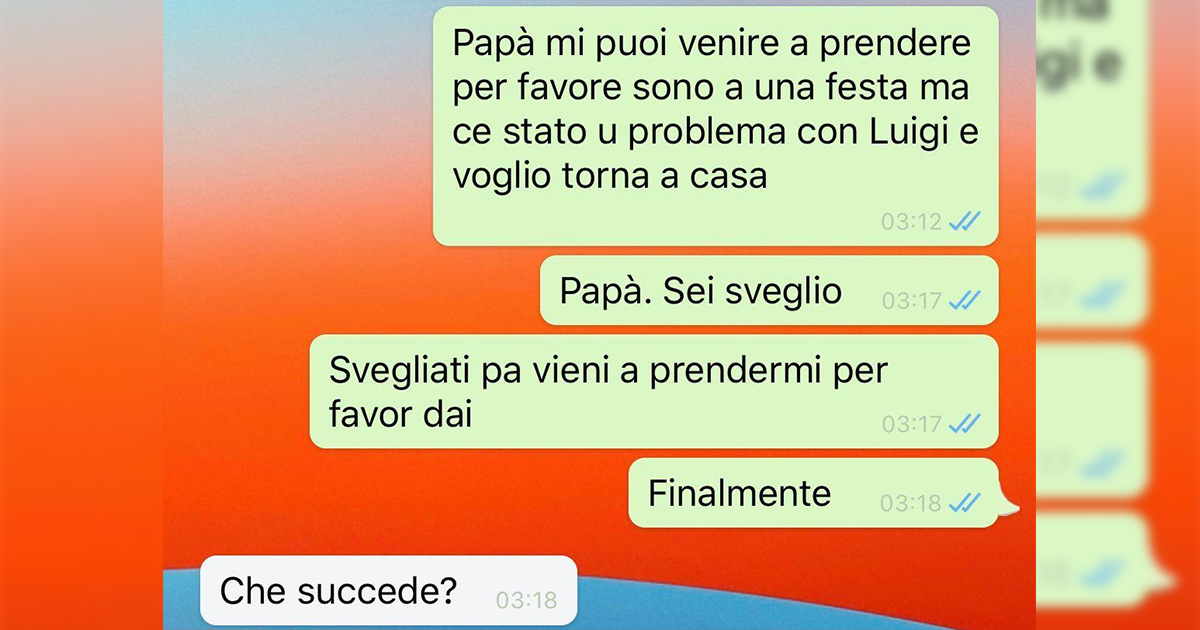 Una notte a scrivere a papà