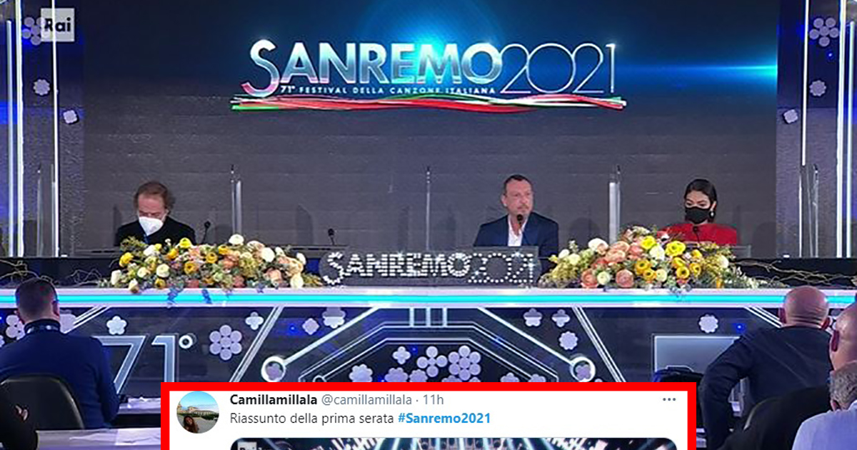 Sanremo 2021: la memorabilità di Twitter per la prima serata