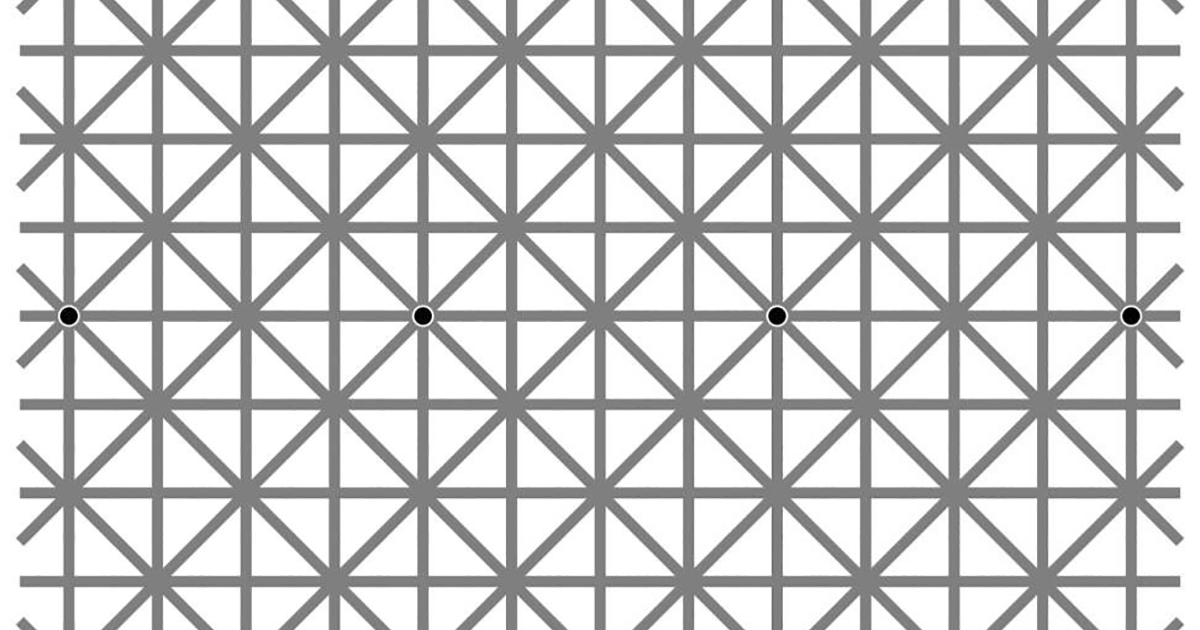 Test di illusione ottica: quanti punti neri ci sono in questa foto?