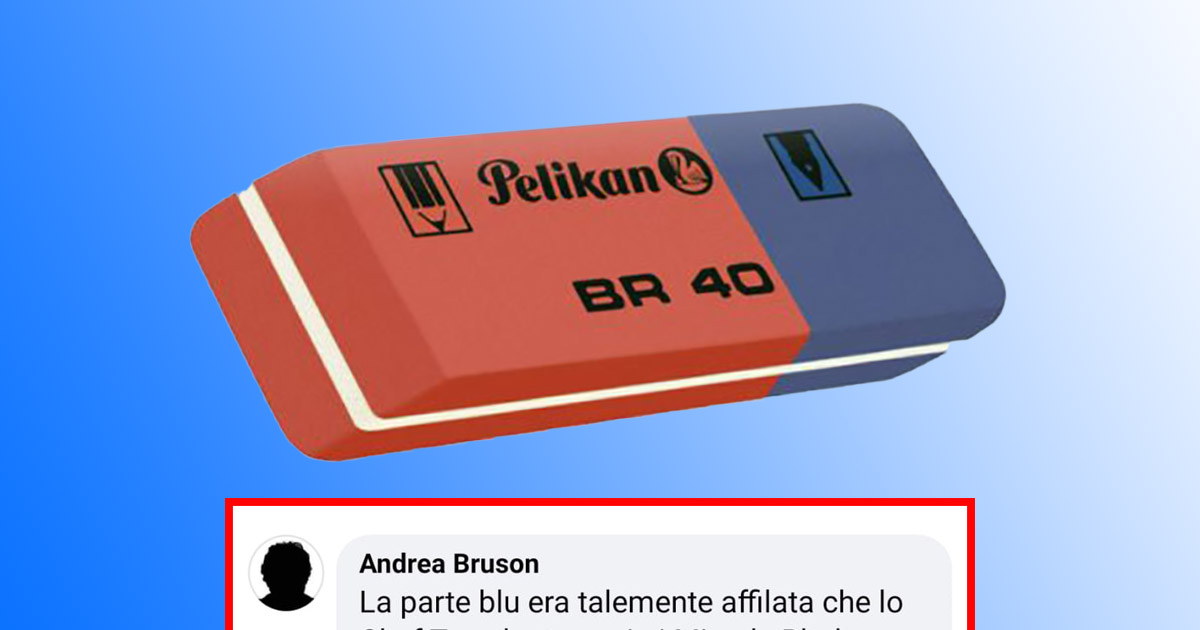 Parte blu della gomma per cancellare: qual è la sua vera utilità? [+COMMENTI]