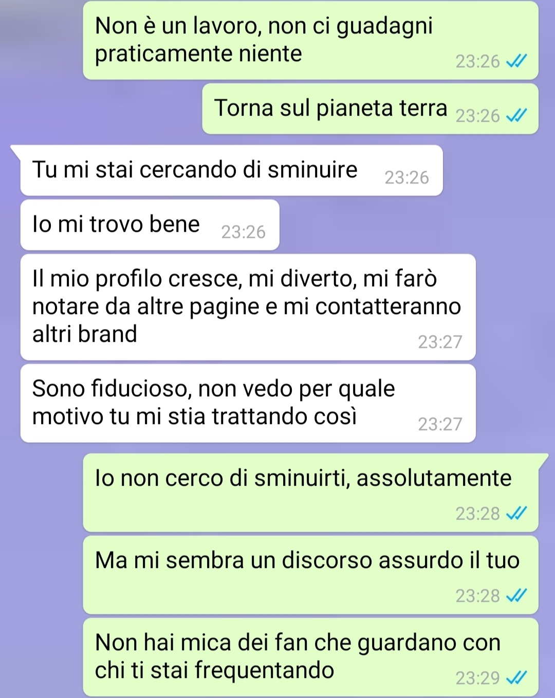 commento sui social