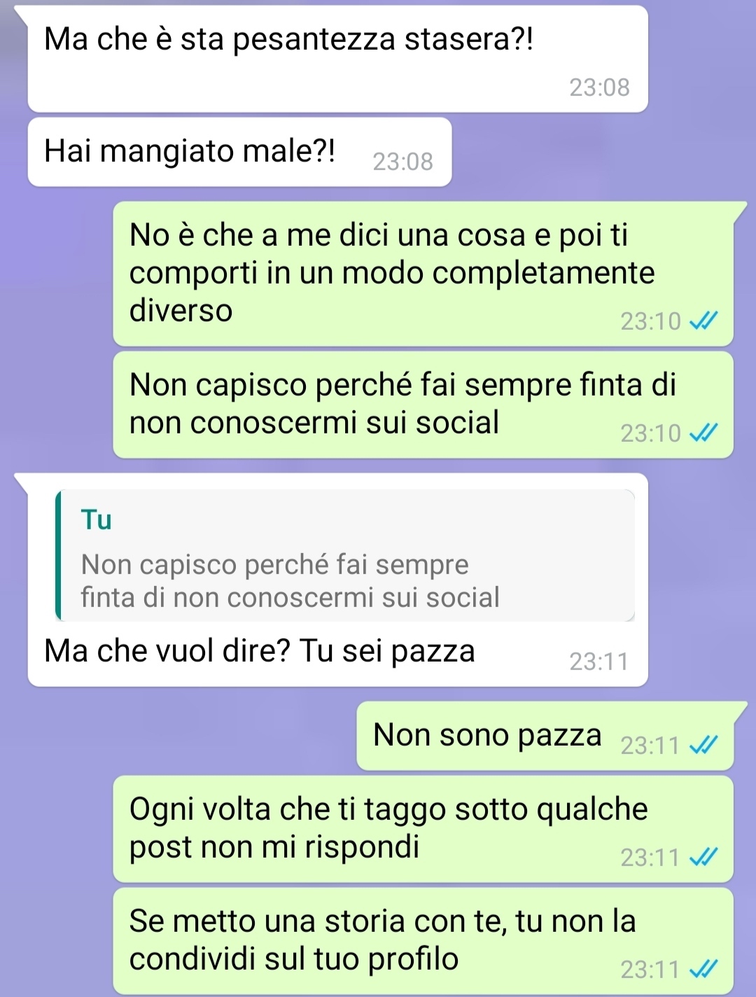 commento sui social