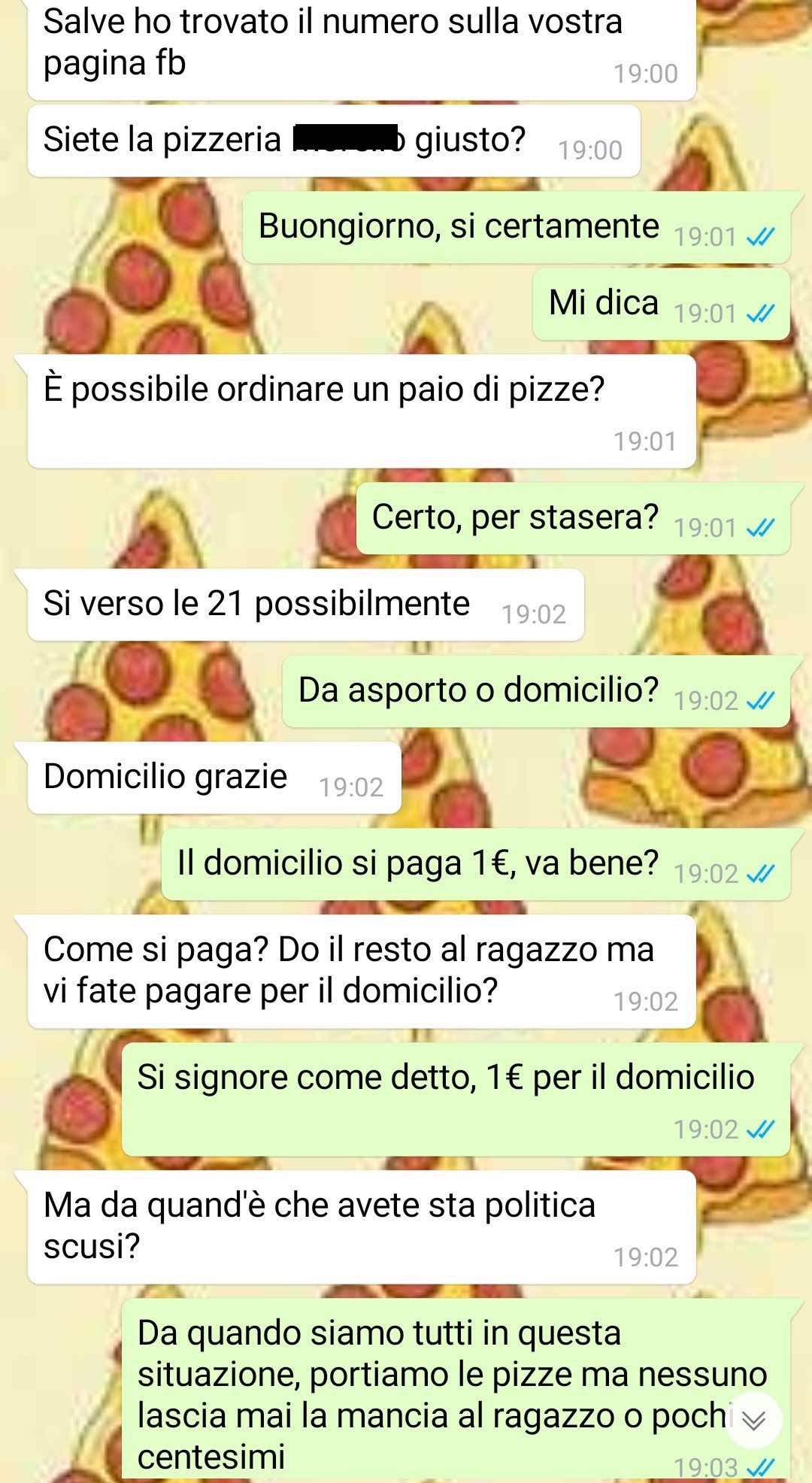 Le pizze sospette