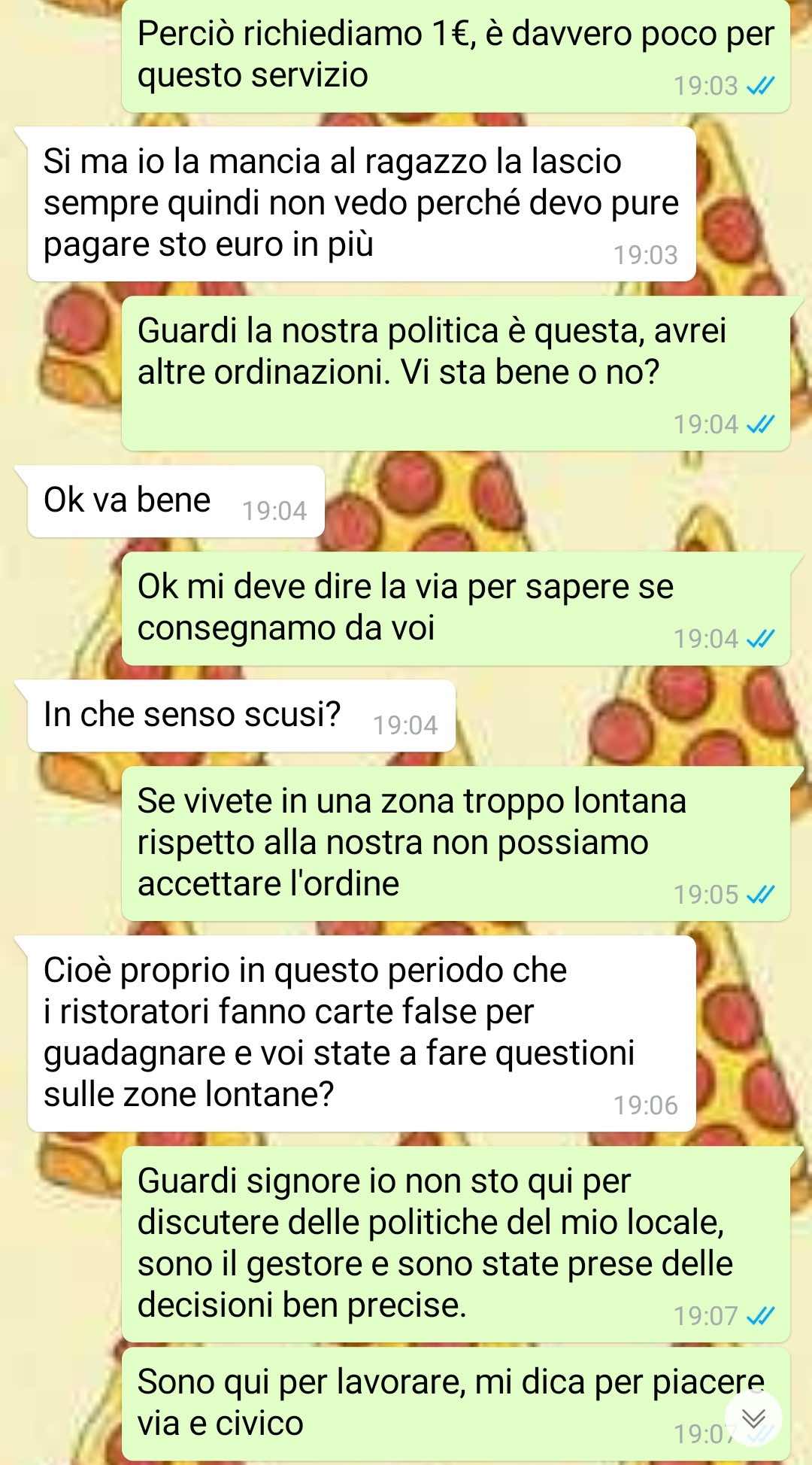 Le pizze sospette