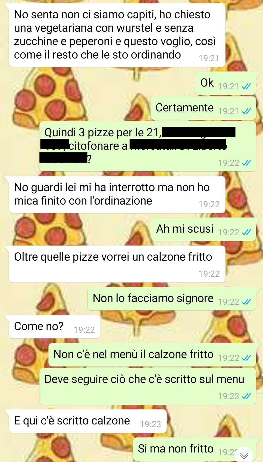 Le pizze sospette