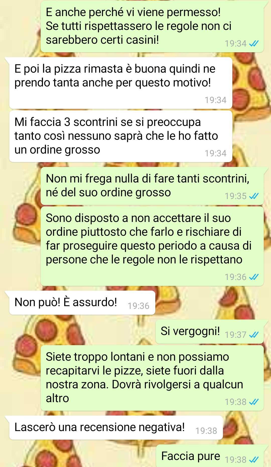 Le pizze sospette