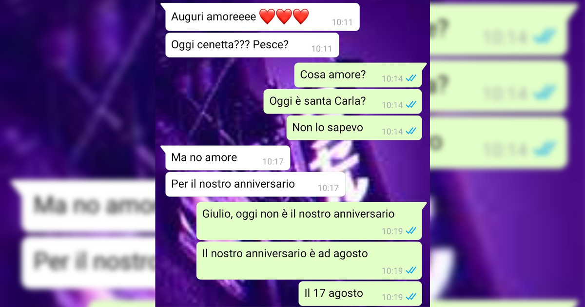 Anniversario di fidanzamento