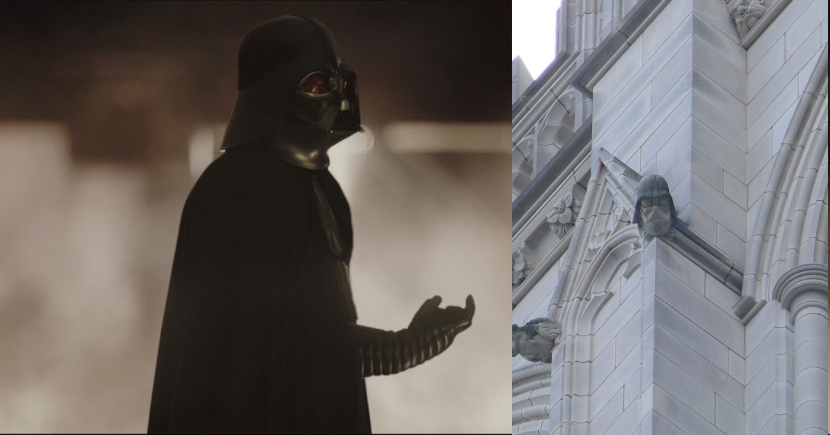 C’è un Gargoyle di una cattedrale che ha l’aspetto di Darth Vader