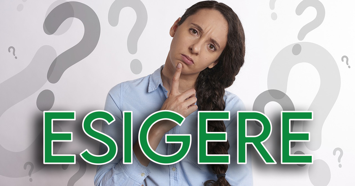 Qual è il participio passato del verbo “esigere”?