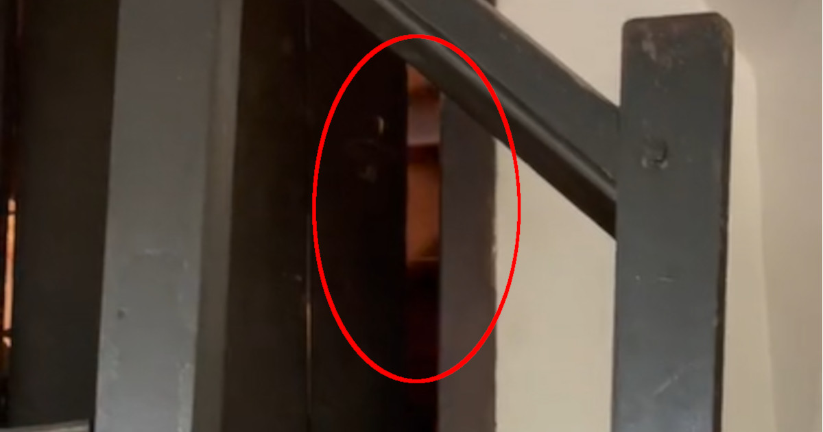 Fantasma passa davanti alla porta aperta di una casa signorile infestata [+VIDEO]