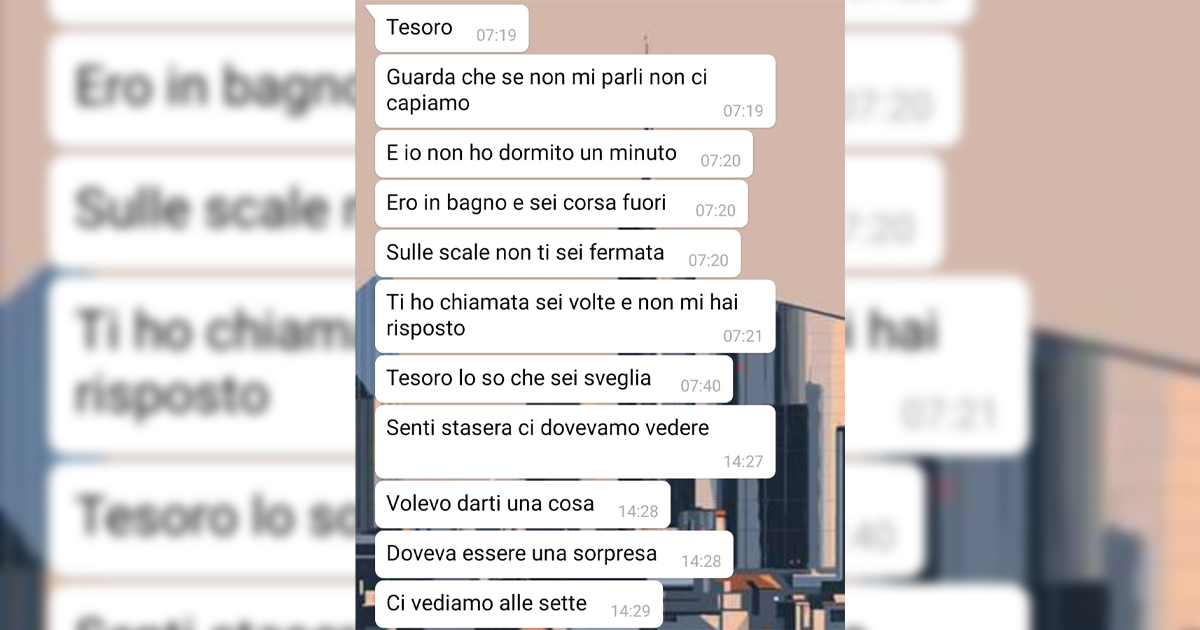 Il messaggio della pizzeria