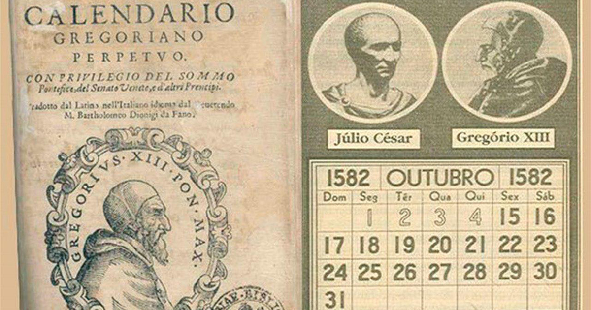 Nel 1582 sparirono dal calendario 10 giorni del mese di ottobre