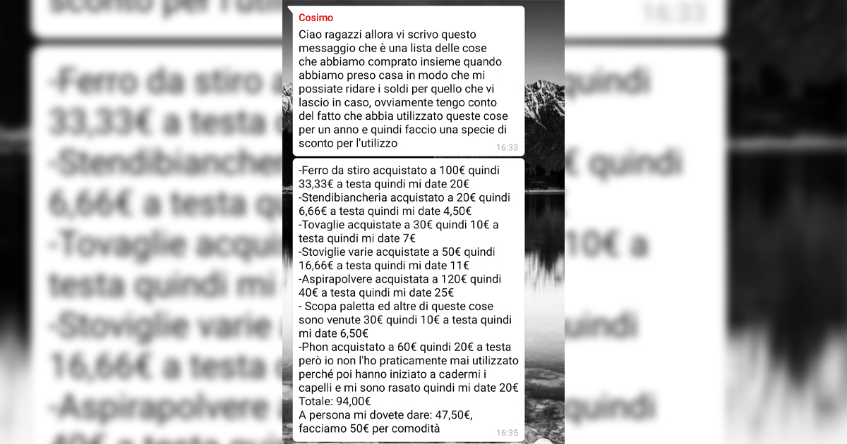 Problemi tra coinquilini