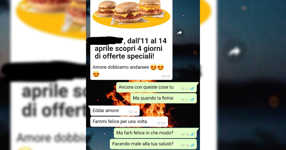 Dipendenza da cibo spazzatura