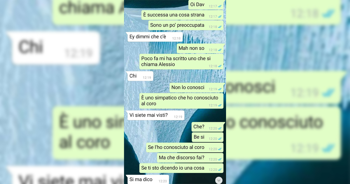 Una chat sospetta