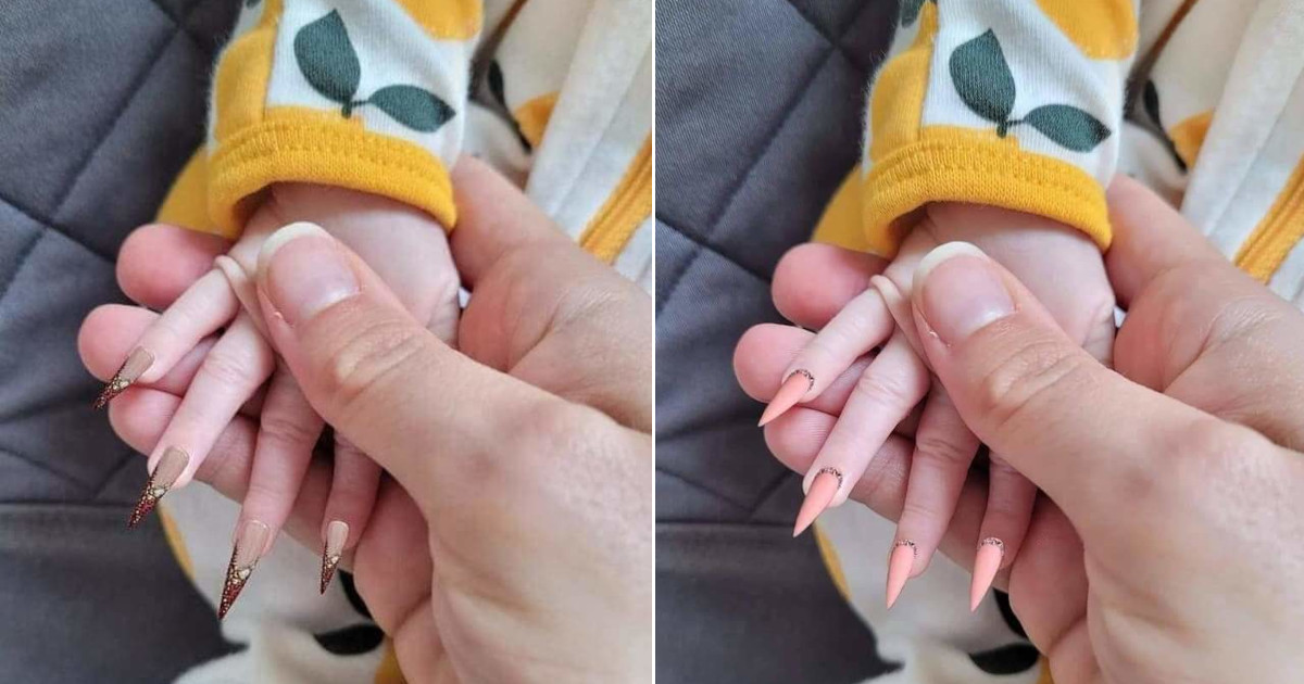 Mamma realizza una manicure affilata alla sua bimba appena nata: criticata