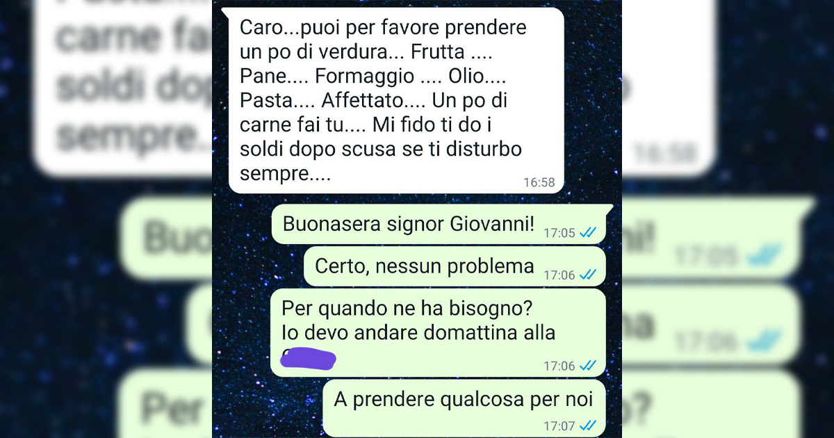 Un signore in difficoltà