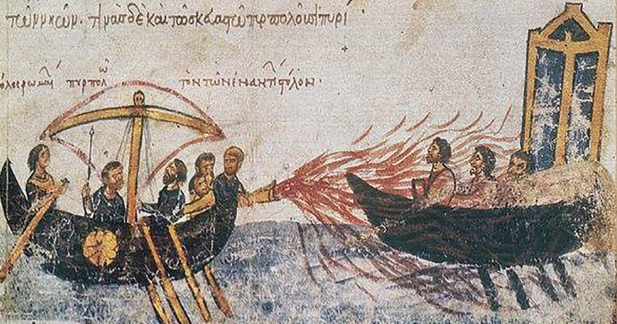 Il mistero del fuoco greco che si alimentava con l’acqua