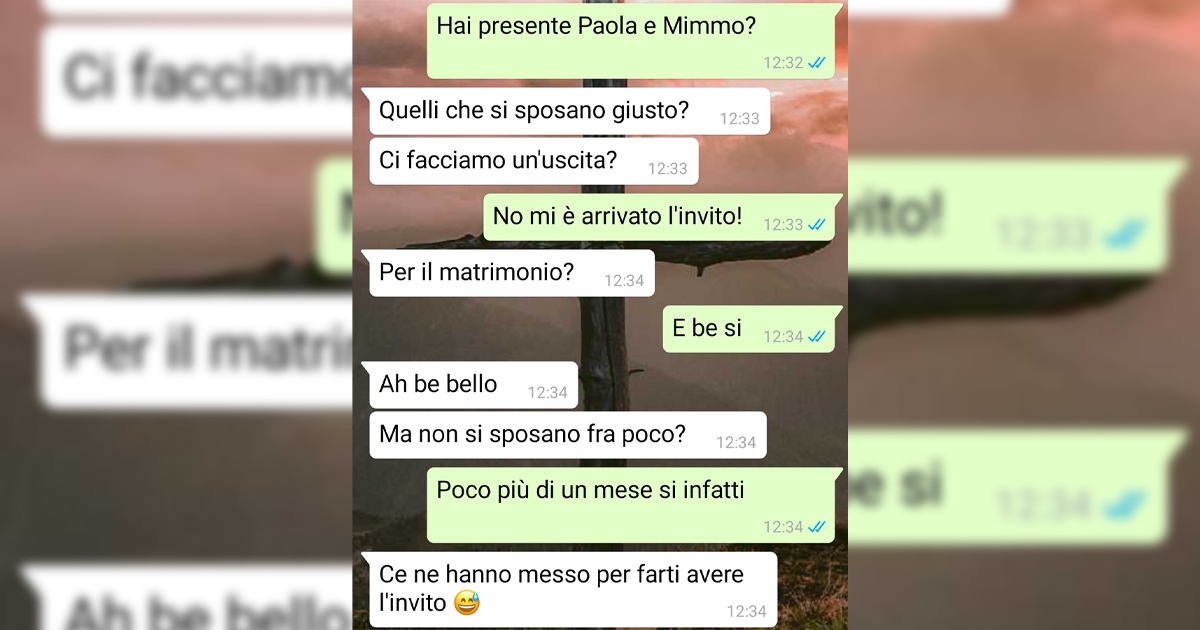 L’invito di coppia
