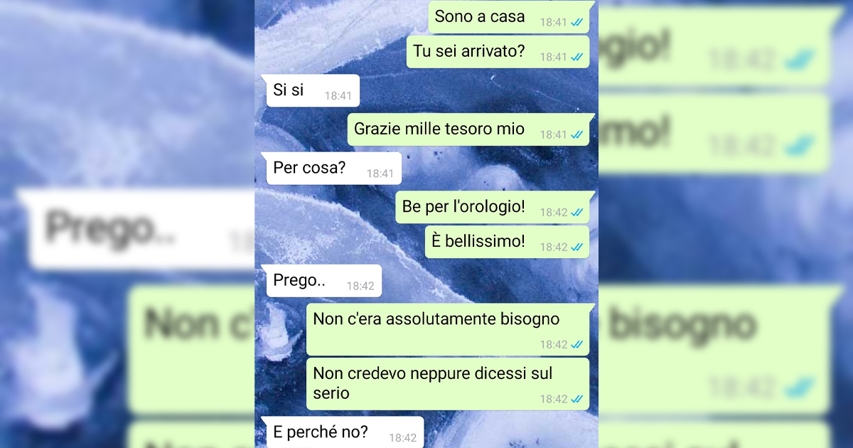Un gesto estremamente altruista