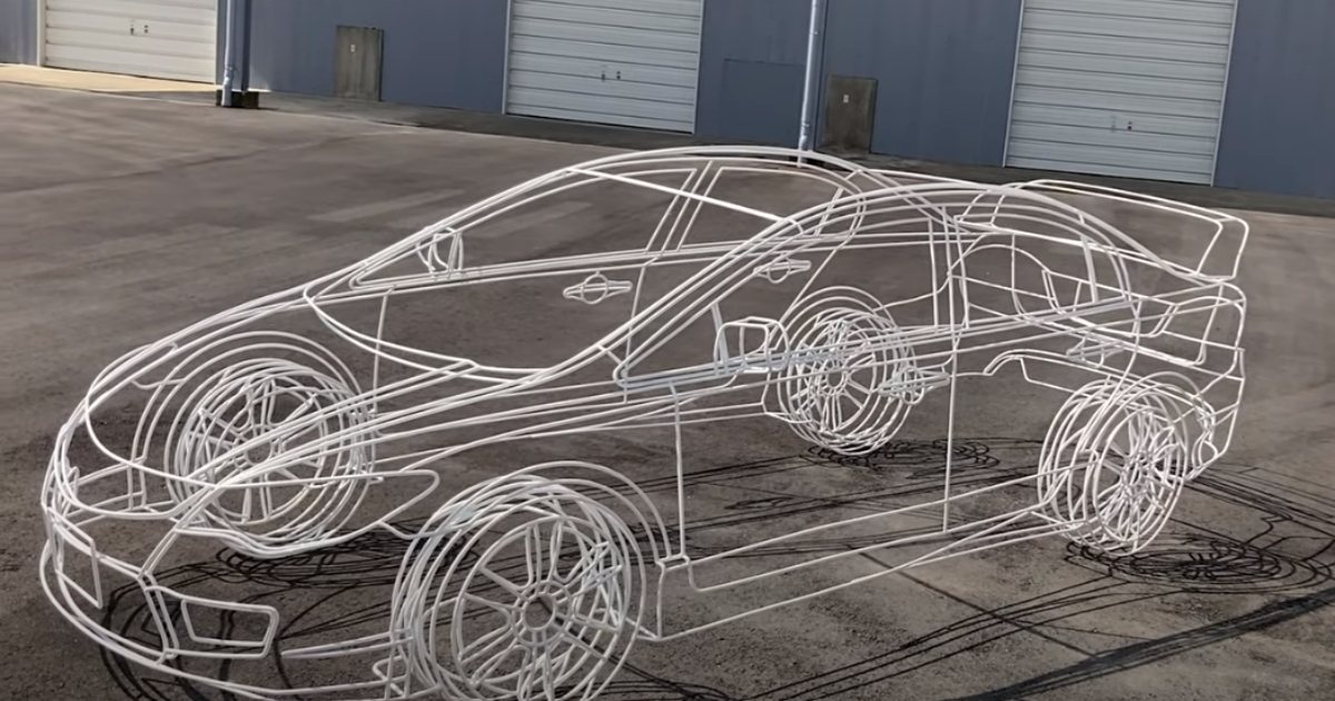 Azienda giapponese crea un’auto wireframe incredibilmente dettagliata