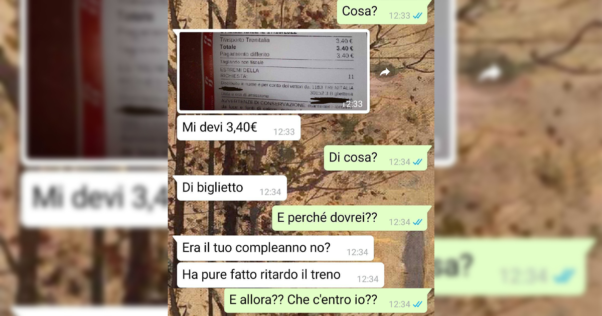 Il biglietto di Trenitalia