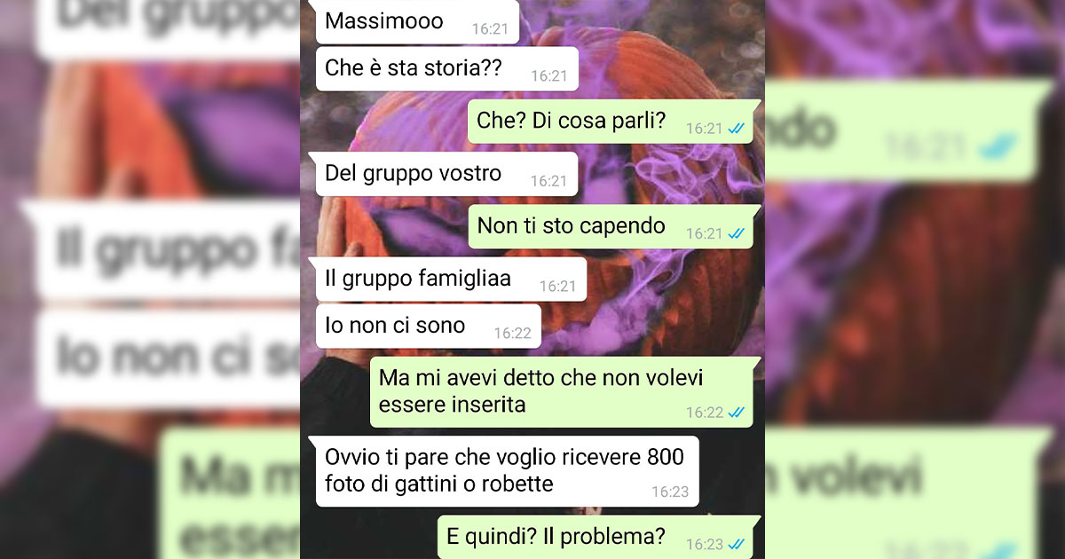 Il gruppo famiglia sospetto