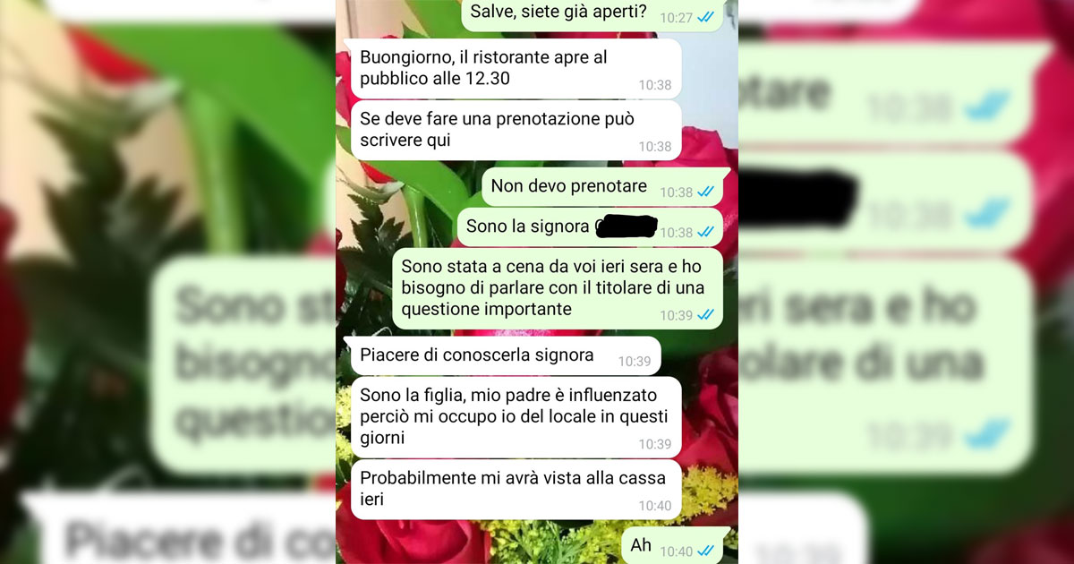 Cena con il cane