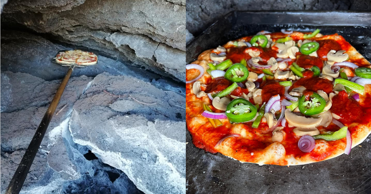 Una pizza “bollente”: viene cucinata in un vulcano attivo [+VIDEO]