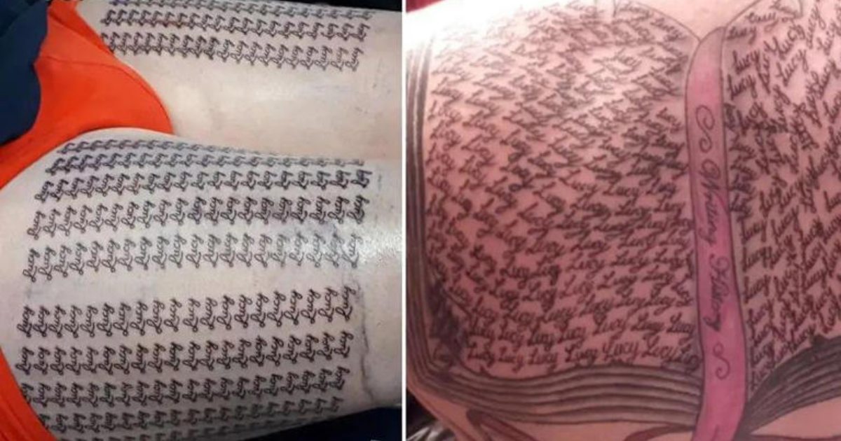 Si fa tatuare il nome della figlia sul suo corpo 667 volte: è record