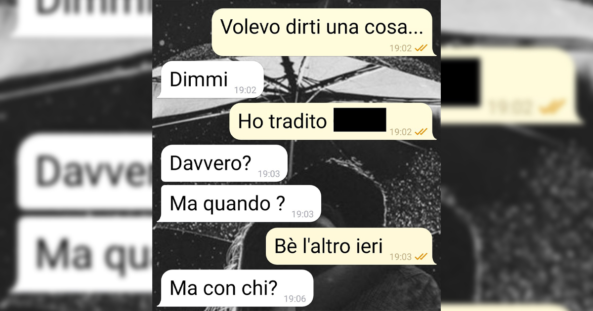 Confessare un tradimento