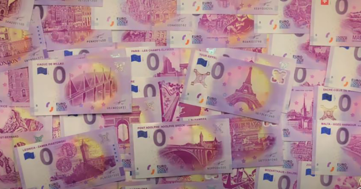 Le banconote da zero euro esistono davvero e sono legali
