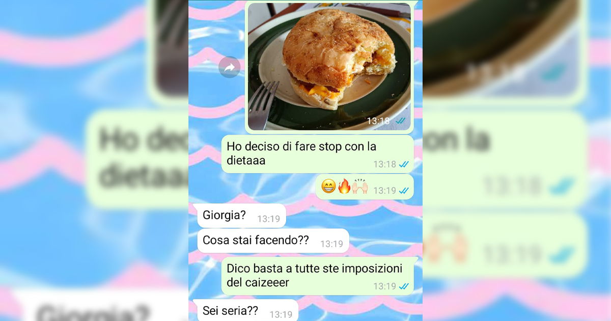 La dieta che non voglio fare