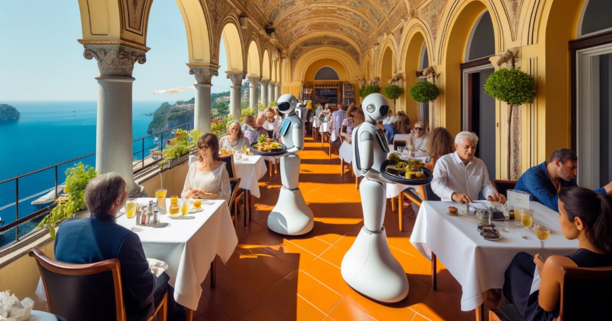 Non trova camerieri per il suo ristorante: assume due robot