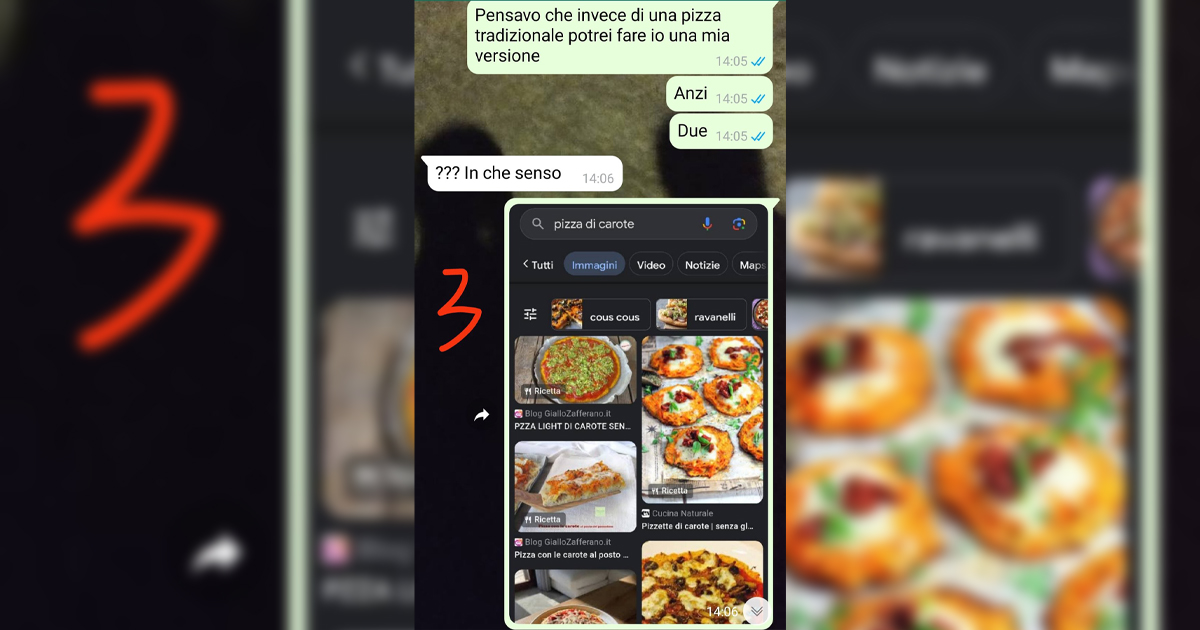 La pizza di carote