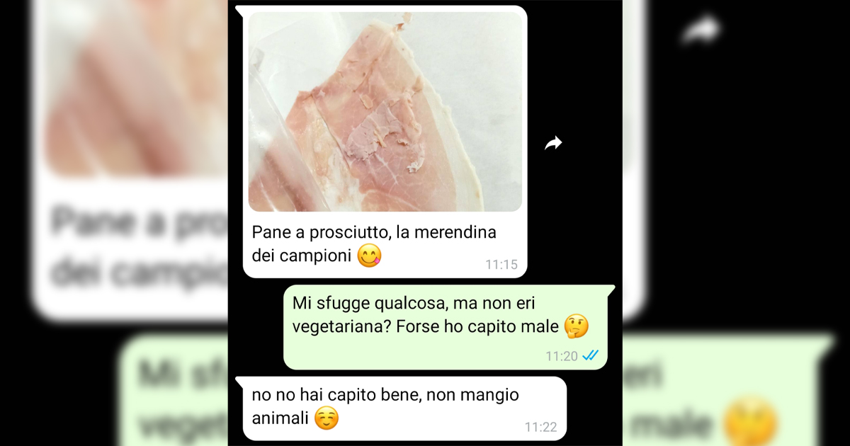 Il prosciutto non è animale