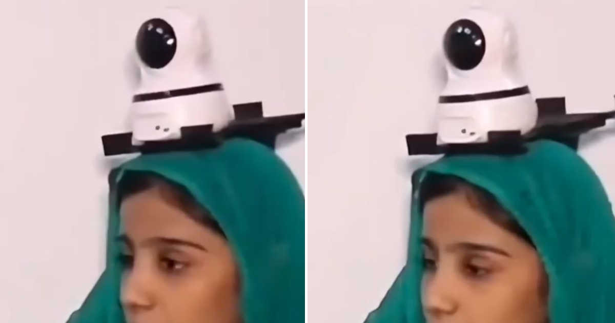 Papà installa una telecamera di sorveglianza sulla testa della figlia per “la sua sicurezza” [+VIDEO]