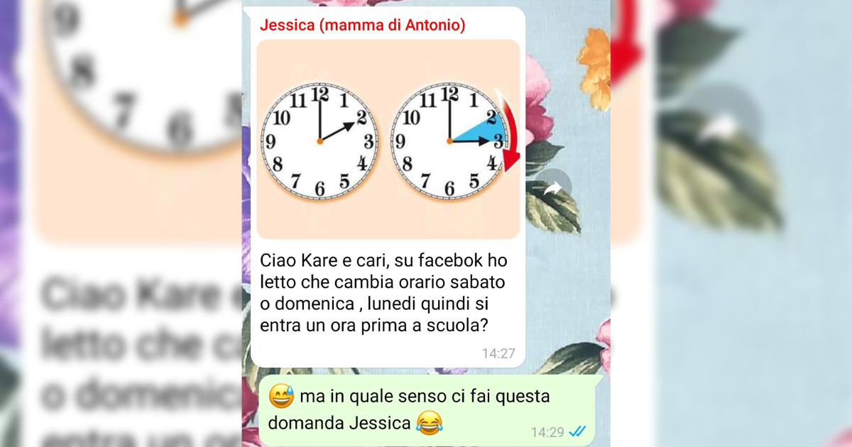 Il cambio orario
