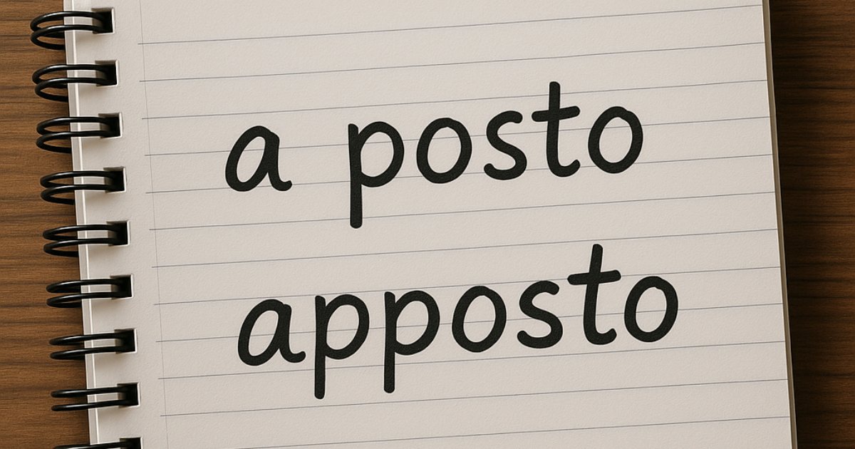Apposto o a posto? Il dubbio grammaticale che mette fuori posto anche i più esperti