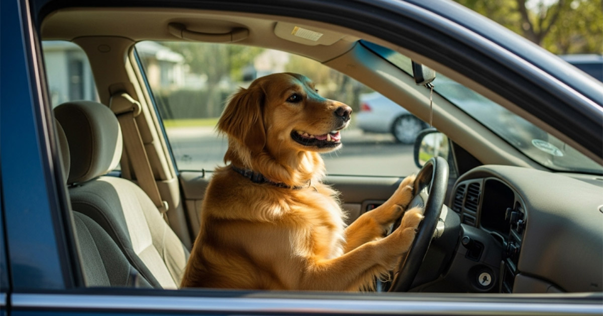 Un cane aspetta il padrone in auto e suona il clacson per richiamarlo [+FOTO]
