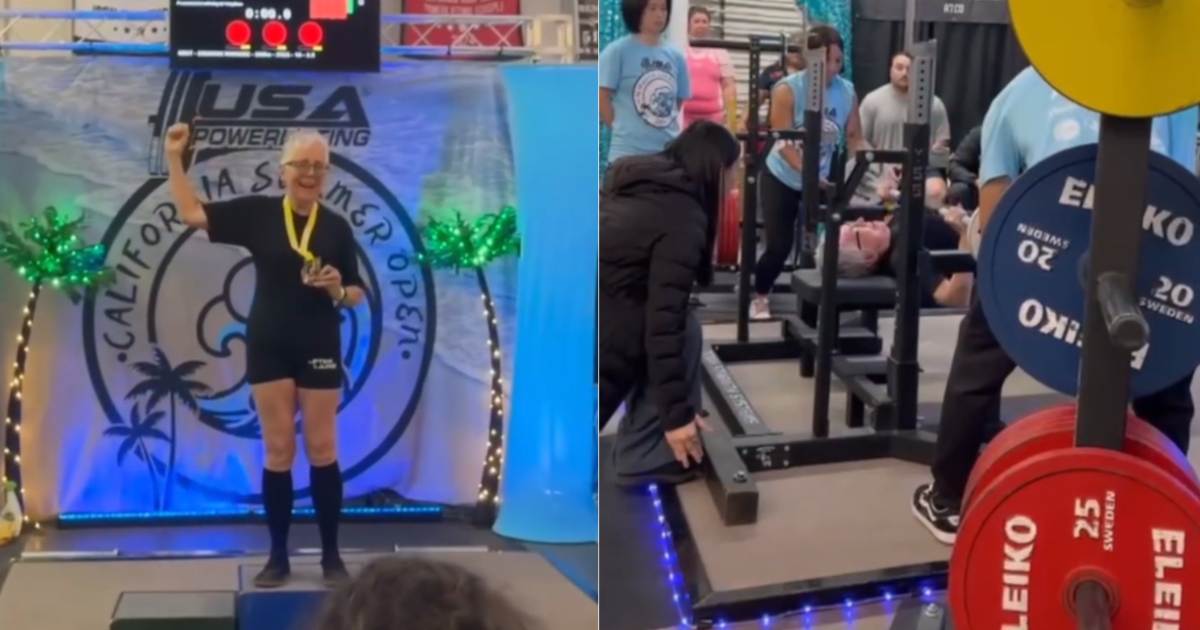 Suora di 72 anni vince la sua prima gara di sollevamento pesi alzando 108 kg
