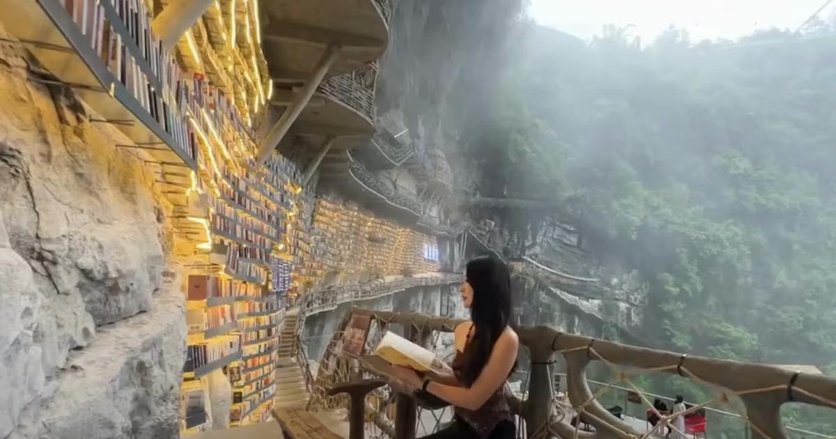 La biblioteca più inaccessibile del mondo è incastonata nel fianco di una scogliera