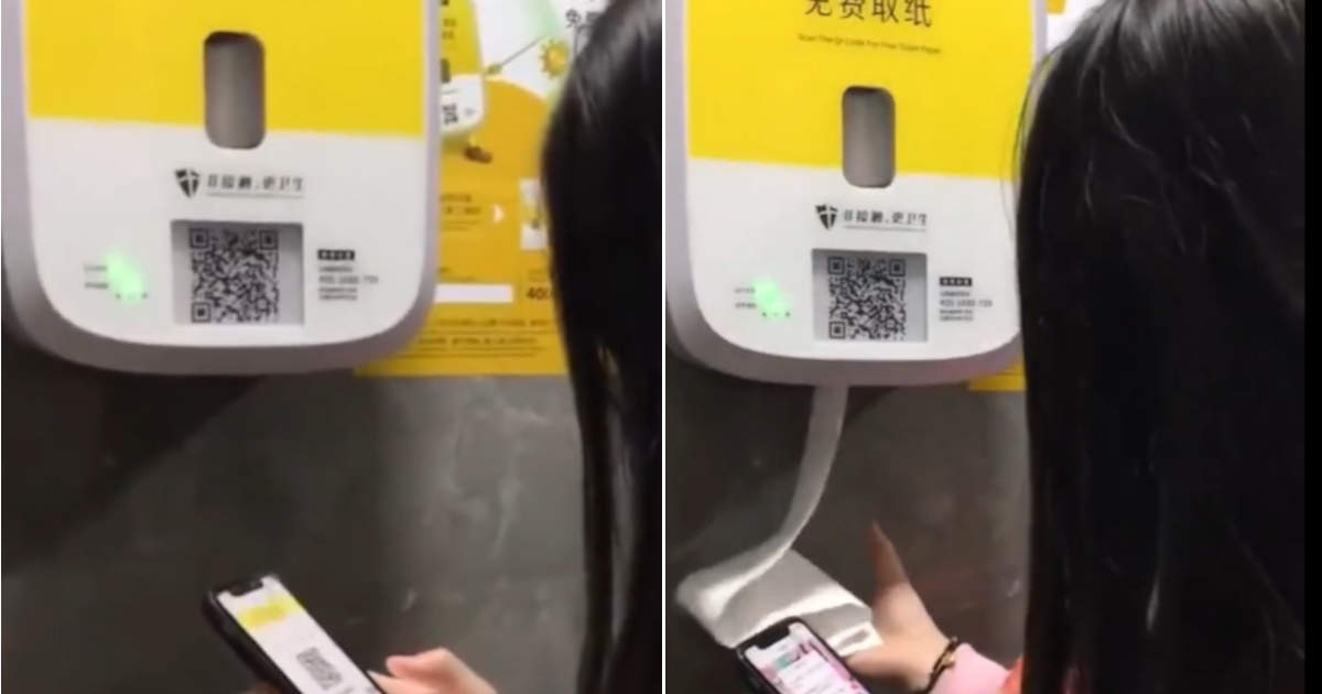 In Cina devi guardare la pubblicità per avere la carta igienica nei bagni pubblici [+VIDEO]